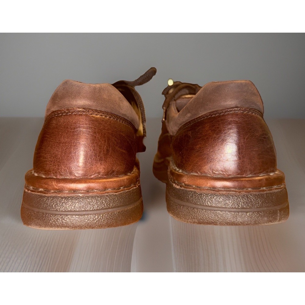 Streetcars Mens Shoes Sz 12 Brown Leather Lace Up Sneakers Work Oxfords - Picture 3 of 10